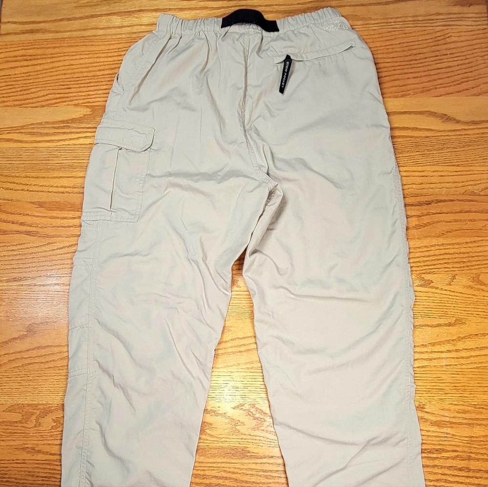 The North Face Cargo Pants Pockets Womens Large (26" Elastic Waist) Beige - Picture 5 of 15